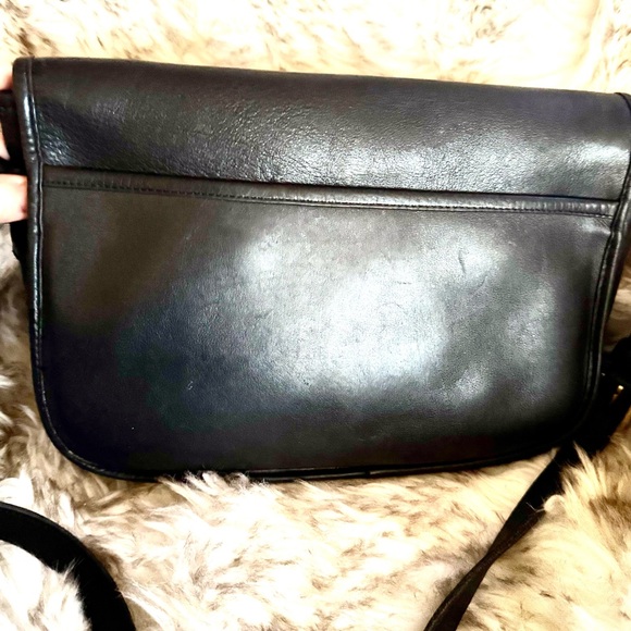 Vintage Coach City Bag Purse Pre-1994 Black Leather Crossbody 9790 - Picture 6 of 8